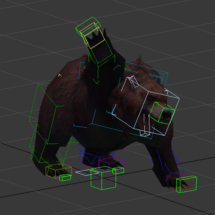 (Animal-0016) -3D-Monster Bear-Ordinary Attack-2